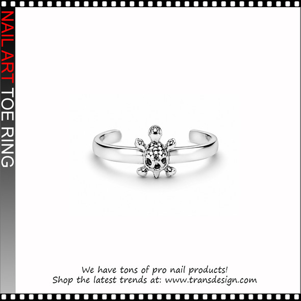 Adjustable Silver Turtle Charm Toe Ring #11497