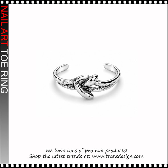 Adjustable Silver Double Snake Head Toe Ring #11500
