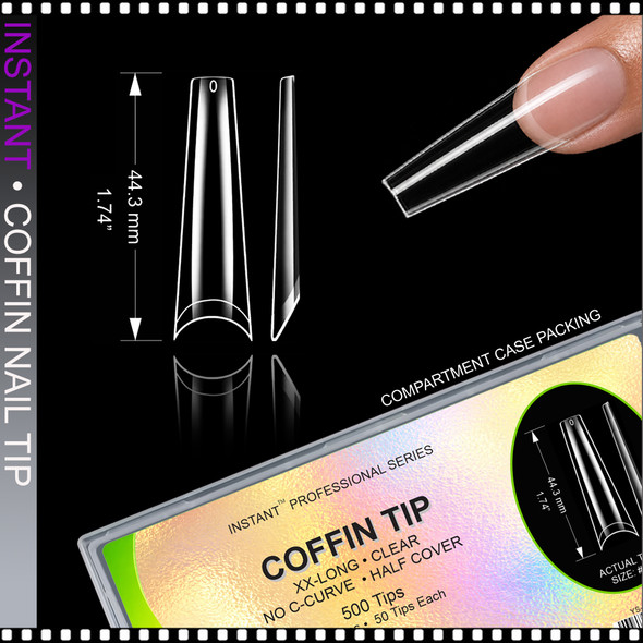 INSTANT TIP Coffin, XX-Long, Half Cover 500/Case