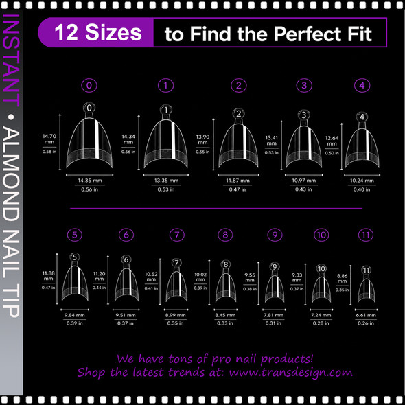 INSTANT TIP Almond, XX-Short, Half Cover 504/Case