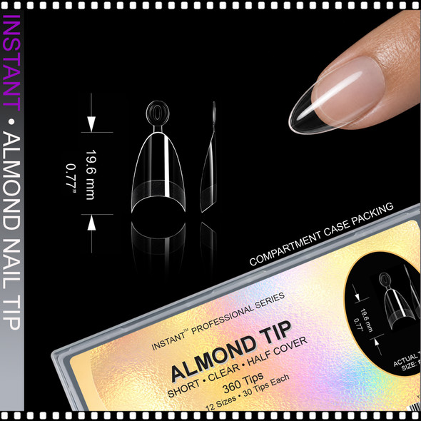 INSTANT TIP Almond, Short, Half Cover 360/Case