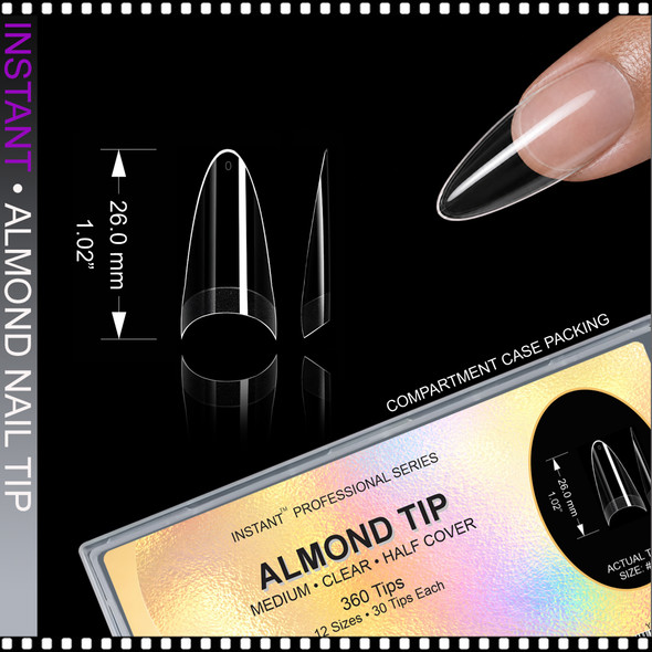 INSTANT TIP Almond, Medium, Half Cover 360/Case