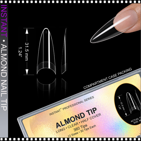 INSTANT TIP Almond, Long, Half Cover 360/Case