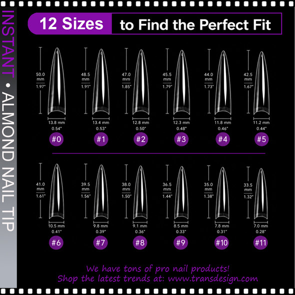 INSTANT TIP Almond, XX-Long, Half Cover 360/Case