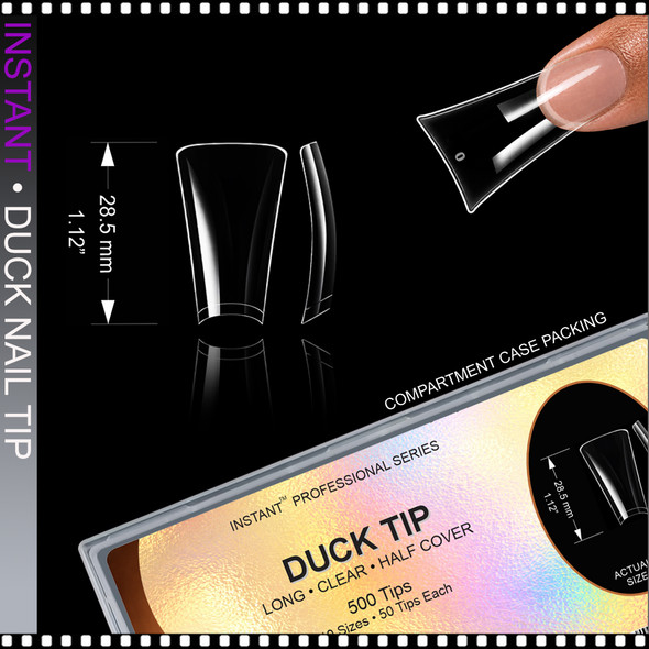 INSTANT TIP Duck, Long, Half Cover, Clear 500/Case