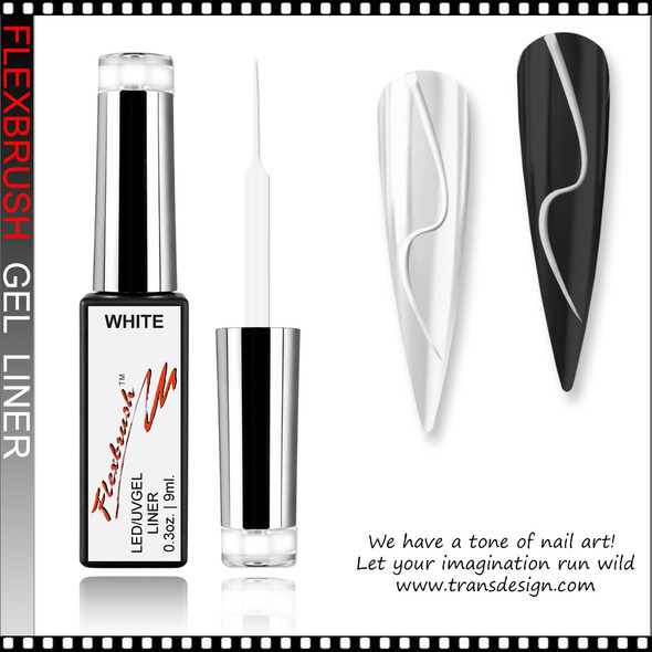 INSTANT Gel Nail Art Gel Liner, Pure White 0.3oz.