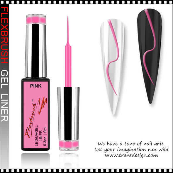 INSTANT Gel Nail Art Gel Liner, Pink 0.3oz.
