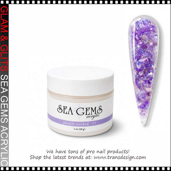 GLAM & GLITS - Sea Gems Acrylic Purple Orchid 1oz #11*