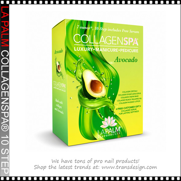 LA PALM CollagenSpa 10 Step Manicure & Pedicure Avocado 60/Case
