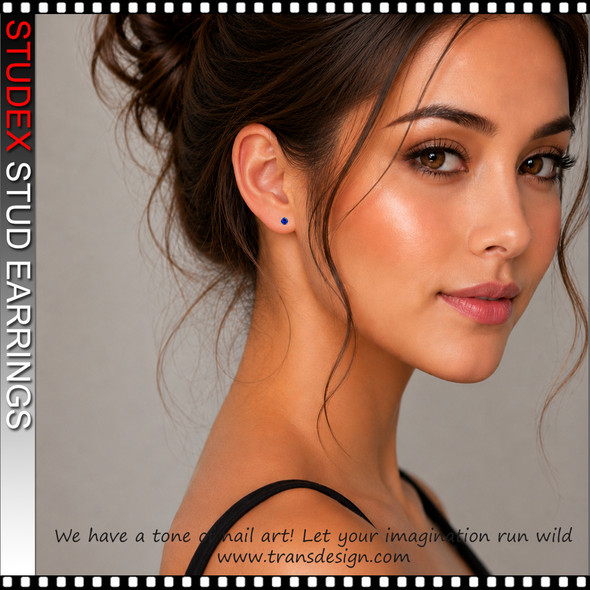 STUDEX Sterilized Piercing Earrings – Blue Crystal Stud