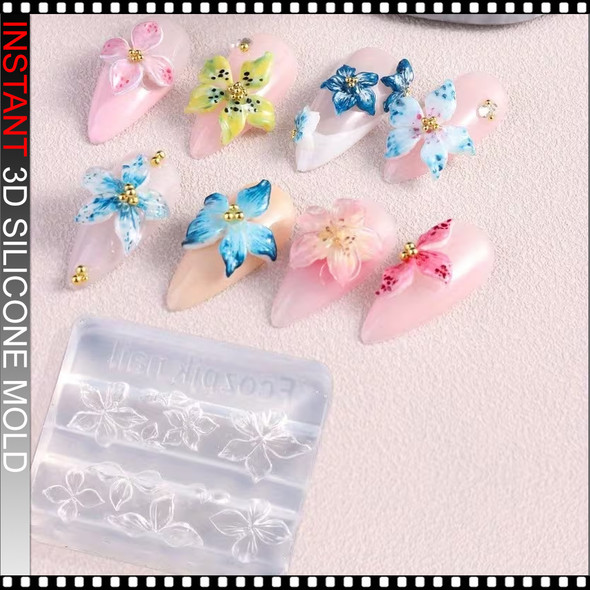 3D SILICONE MOLD hibiscus flower Design