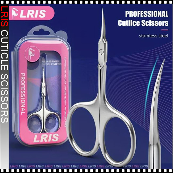 LRIS Professional Stainless Steel Cuticle Scissors – Precision Nail & Cuticle Trimmer  3.78"