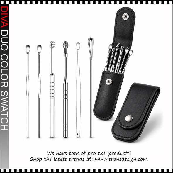 6-Piece Stainless Steel Ear Care Kit with Portable Storage Case