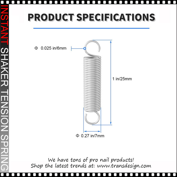INSTANT Electric Nail Gel Polish Shaker Tension Spring 2/Pack