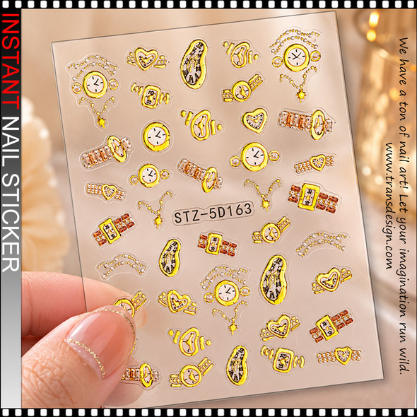 NAIL STICKER 5D Golden Time 5D Nail Stickers STZ-5D163