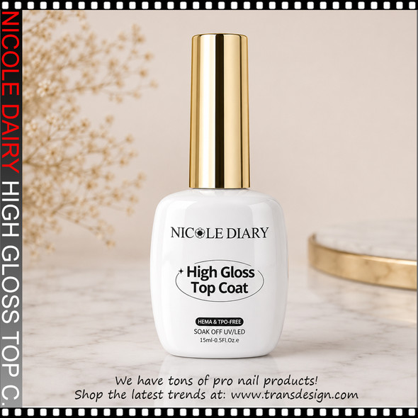 NICOLE DAIRY High Gloss Top Coat 0.5oz.