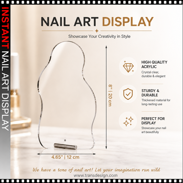 INSTANT Acrylic Nail Art Display Board, Clear