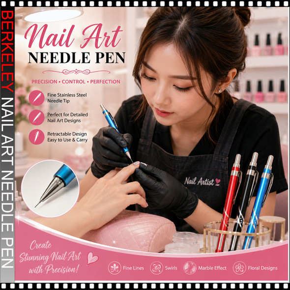 BERKELEY Nail Art Needle Pen Red