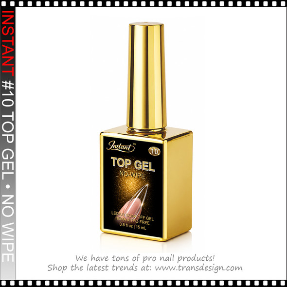 INSTANT #10 Top Gel, No Wipe 0.5oz.