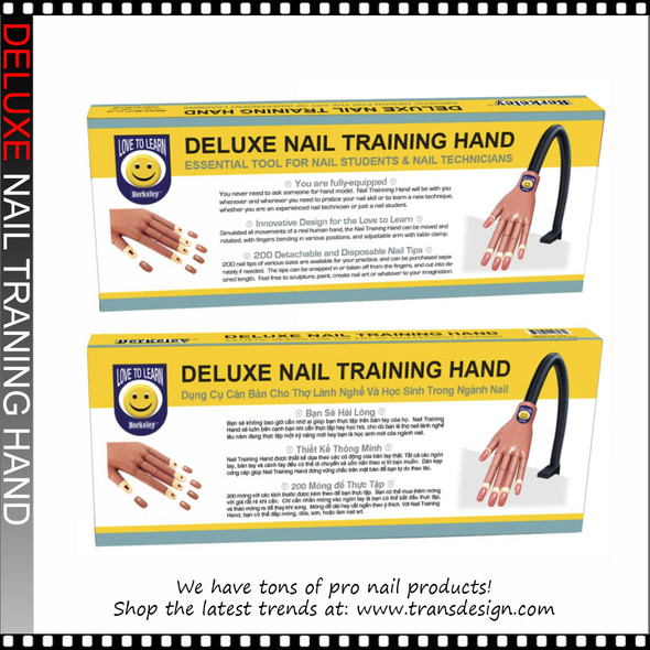 BERKELEY Deluxe Nail Traning Hand With 200Tips *