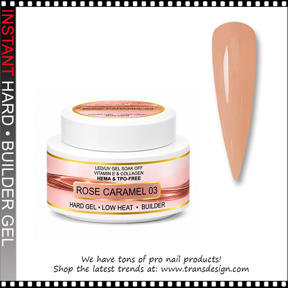 INSTANT HARD BUILDER GEL Rose Caramel 1.34oz.