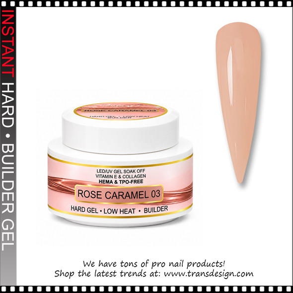 INSTANT HARD BUILDER GEL Rose Caramel 1.34oz.