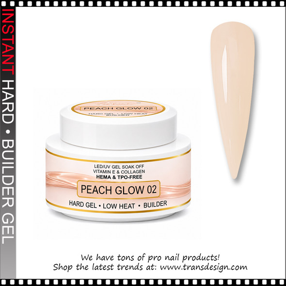 INSTANT HARD BUILDER GEL Peach Glow  1.34oz.