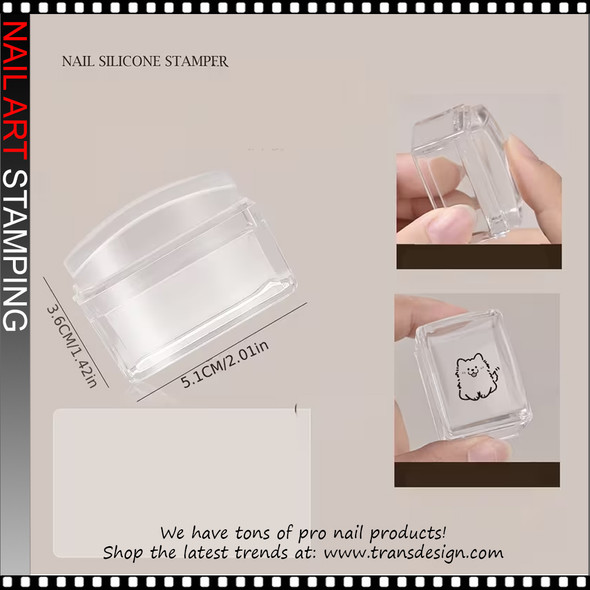 SILICON Rectangular Stamper with Scraper Card 