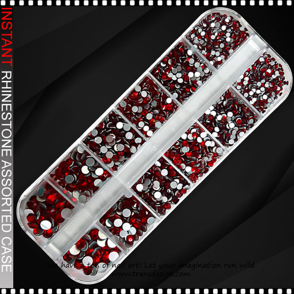 CRYSTAL RHINESTONE Ruby Red, Round 6 Sizes 1440/Case