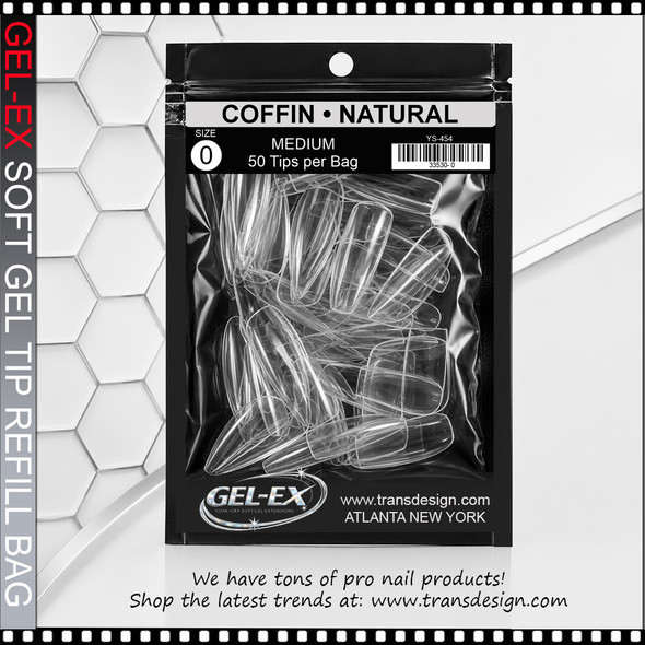 GEL-EX Coffin, Medium, Natural Refill #0 50/Bag