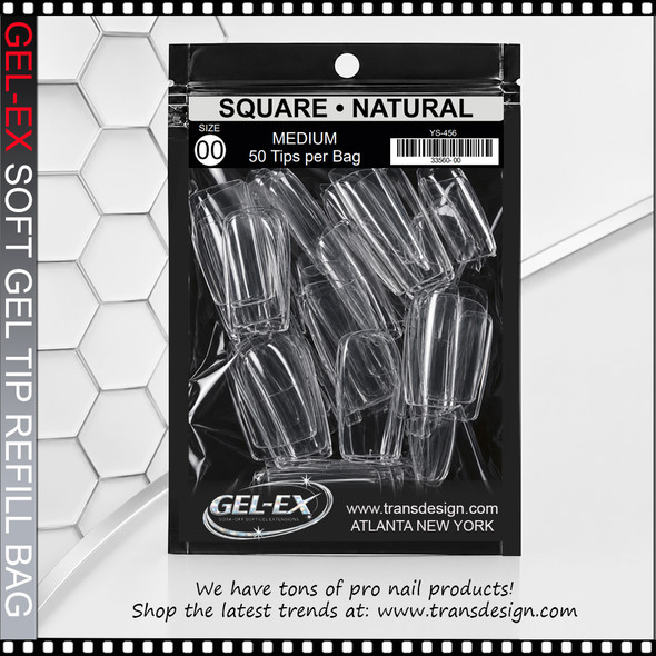 GEL-EX Square, Medium, Natural Refill #00 50/Bag