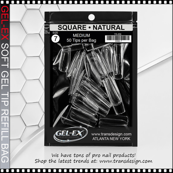 GEL-EX Square, Medium, Natural Refill #7 50/Bag