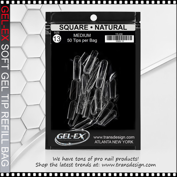 GEL-EX Square, Medium, Natural Refill #13 50/Bag