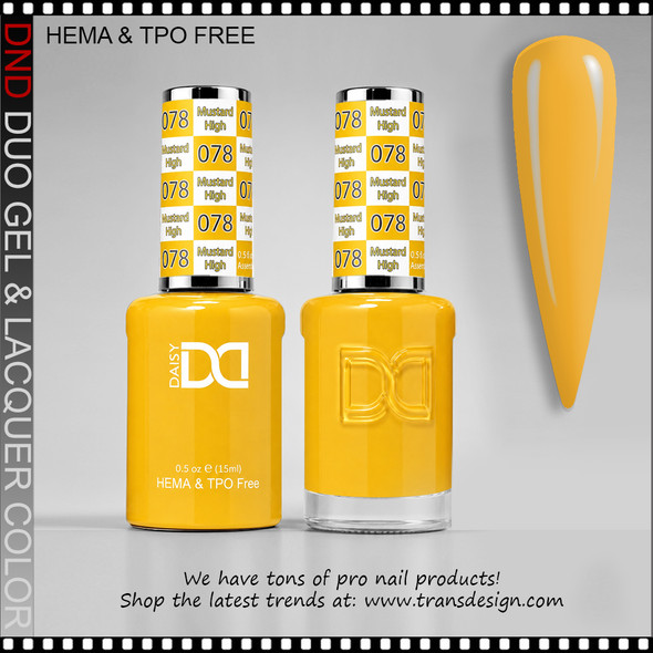 DND Gel Polish Duo HEMA & TPO-Free - #078 Mustard High