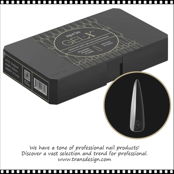 APRES Sculpted Stiletto X-Long Box of Tips 350pcs #AP-TIP-SSTXL-350