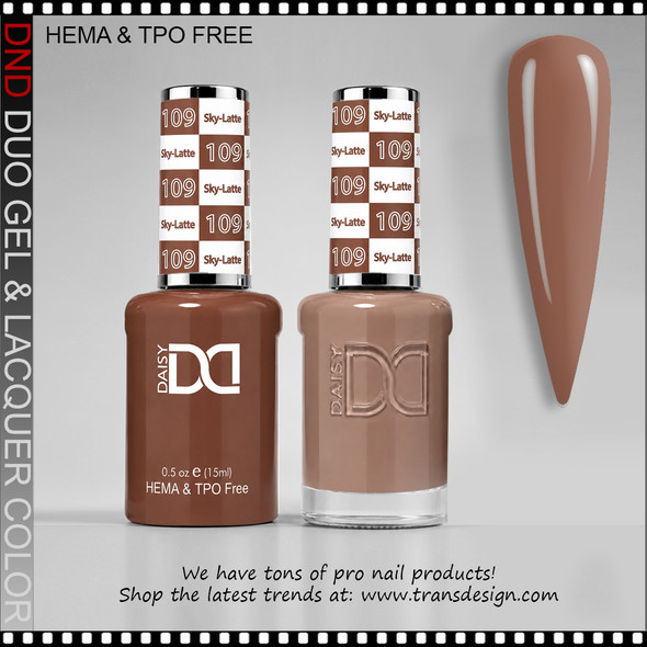 DND Gel Polish Duo HEMA & TPO-Free - #109 Sky Latte