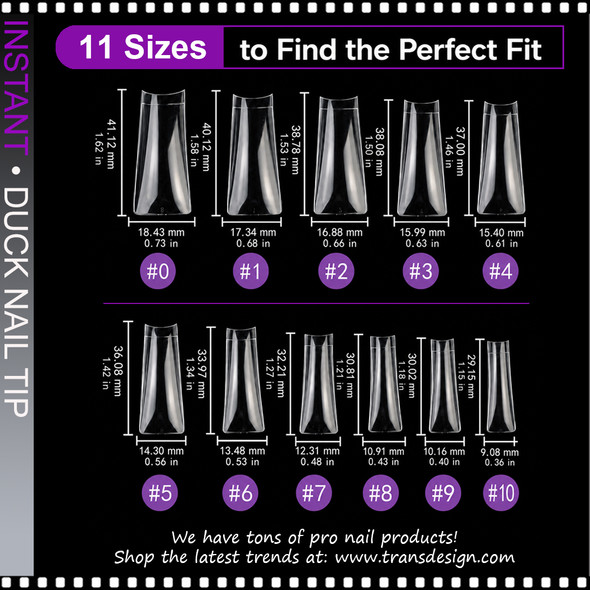 INSTANT TIP Duck, XX-Long, Half Cover, Clear 440/Case