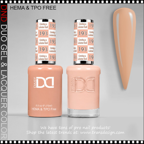 DND Gel Polish Duo HEMA & TPO-Free - #193 Craving A Lobster Roll