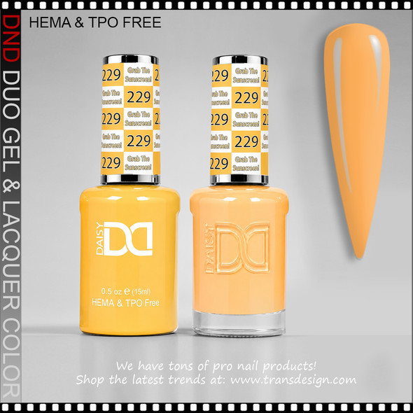 DND Gel Polish Duo HEMA & TPO-Free - #229 Grab The Sunscreen! 