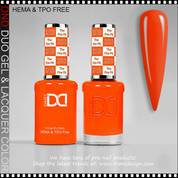 DND Gel Polish Duo HEMA & TPO-Free - #233 The Fire Pit 
