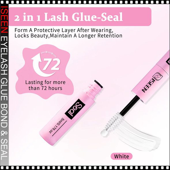 ISEEN 2-In-1 Eyelash Glue Bond and Seal 5ml