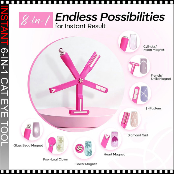 INSTANT 8-IN-1 STRONG MAGNETIC for Cat Eye, Pink