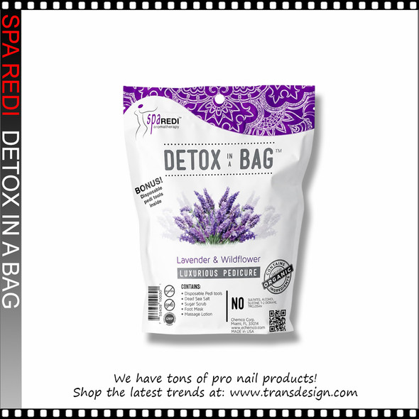 SPA REDI Detox In A Bag, Lavender & Wildflower, Luxurious Pedicure