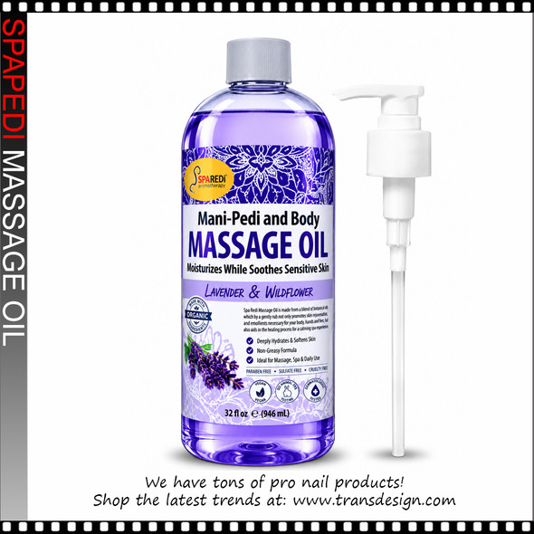 SPA REDI Massage Oil , Lavender & Wildflower 32oz.