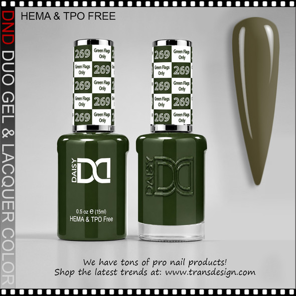 DND Gel Polish Duo HEMA & TPO-Free #269 Green Flags Only