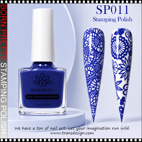 BORN PRETTY Nail Stamping Polish, Blue #SP-011