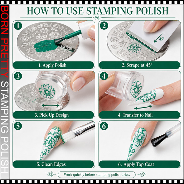 BORN PRETTY Nail Stamping Polish, Red #SP-005