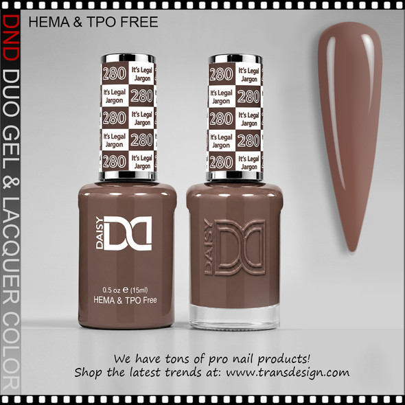 DND Gel Polish Duo HEMA & TPO-Free #280 It's Legal Jargon