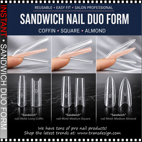 INSTANT Sandwich Duo Form 168/Case Coffin, Square, Almond