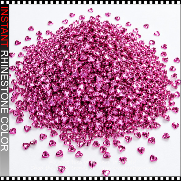 RHINESTONE Heart 4mm Rose Color 1440/Pack
